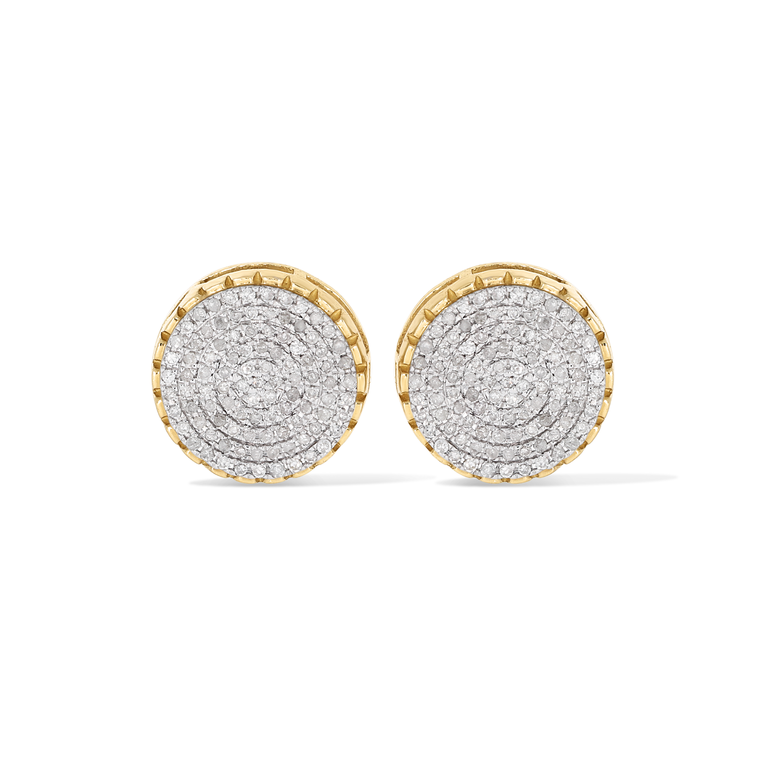 Round Diamond Earrings 0.52 ct. 10k Yellow Gold